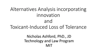 Innovation and Toxicant-Induced Loss of Tolerance Analysis