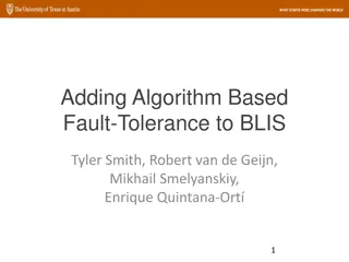 Enhancing Fault Tolerance in BLIS with Algorithm-Based Techniques