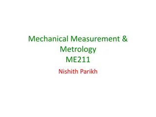 Mechanical Measurement & Metrology ME211 Teaching Scheme and Syllabus