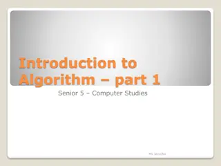 Algorithms: A Primer for Computer Studies