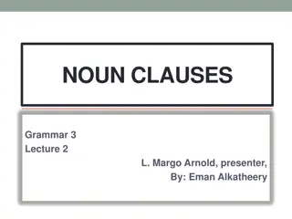 Noun Clauses in Grammar