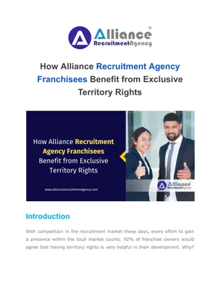 How Alliance Recruitment Agency Franchisees Benefit from Exclusive Territory Rights