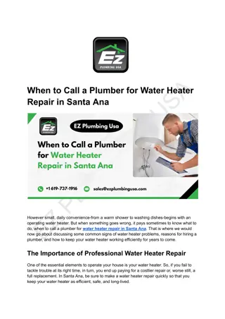 Expert Water Heater Repair in Santa Ana | Fast & Reliable Service