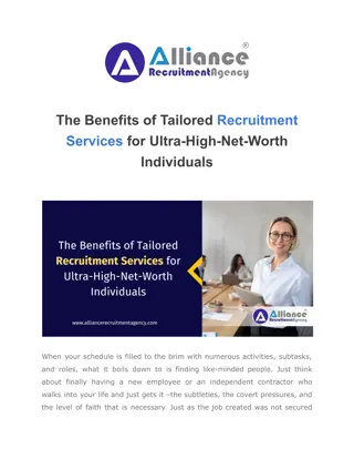 The Benefits of Tailored Recruitment Services for Ultra-High-Net-Worth Individuals