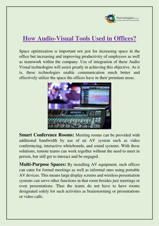 How Audio-Visual Tools are used in Offices?