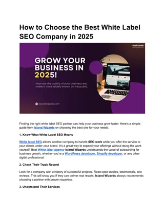 How to Choose the Best White Label SEO Company in 2025