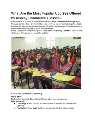 What Are the Most Popular Courses Offered by Kisalay Commerce Classes