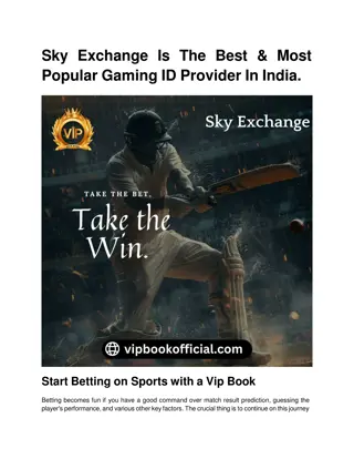 Sky Exchange Is The Best & Most Popular Gaming ID Provider In India