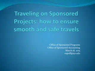 Managing Travel Expenses for Sponsored Projects