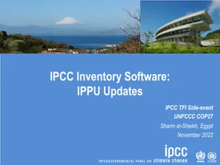 IPCC Inventory Software and Updates for COP27 Side-event