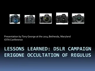 Guide to DSLR Campaign for Erigone Occultation with Canon Cameras