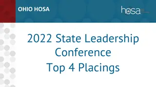 Ohio HOSA 2022 State Leadership Conference Top 4 Placings