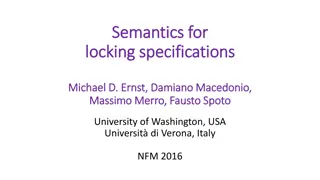 Semantics and Locking Specifications in Concurrency