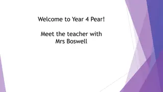 Meet Mrs. Boswell - Year 4 Pear Teacher Introduction