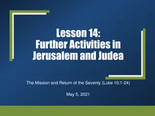 Lessons from the Mission and Return of the Seventy in Luke 10:1-24