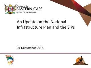 Update on National Infrastructure Plan and SIPs