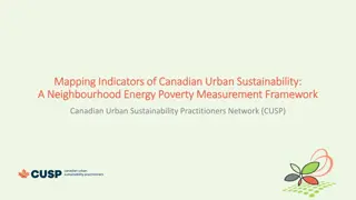 Mapping Indicators of Canadian Urban Sustainability: A Framework for Neighborhood Energy Poverty Measurement