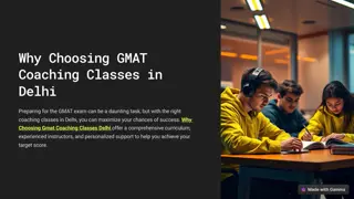 Why Choosing GMAT Coaching Classes in Delhi is Essential for Success