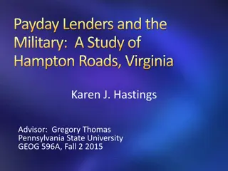 Study on Payday Lenders and the Military in Hampton Roads, Virginia