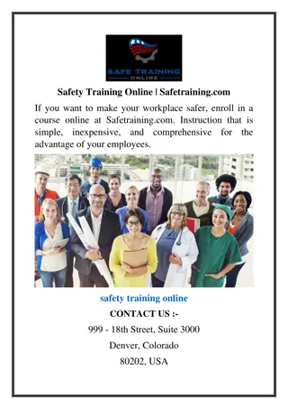 Safety Training Online  Safetraining