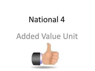 Exploring the Added Value Unit at National 4 Level