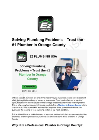 Reliable Plumber in Orange County | Expert Plumbing Services Near You