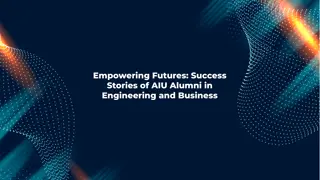 Success Stories of AIU Alumni in Engineering and Business Fields