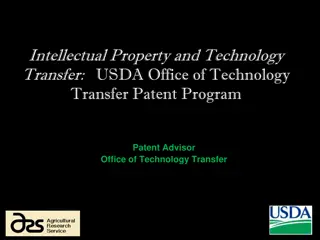 USDA Office of Technology Transfer Patent Program Overview