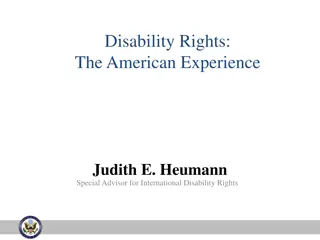 The American Experience of Disability Rights by Judith E. Heumann