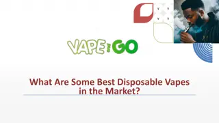 What Are Some Best Disposable Vapes in the Market?