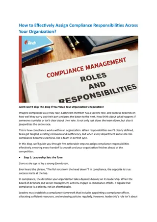 How to Effectively Assign Compliance Responsibilities Across Your Organization