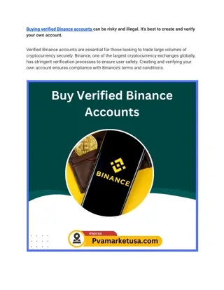 Buying verified Binance accounts