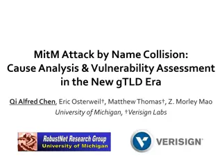 MitM Attack by Name Collision: Implications and Vulnerability Assessment