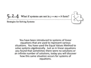 Solving Systems of Linear Equations: Methods and Applications