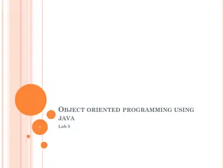 Object Oriented Programming Using Java Lab 5.1 Overview