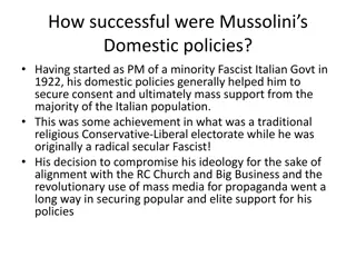 Mussolini's Domestic Policies: Success and Challenges