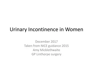 Comprehensive Overview of Urinary Incontinence in Women According to NICE Guidance