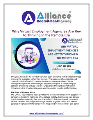 Why Virtual Employment Agencies Are Key to Thriving in the Remote Era