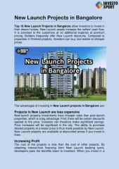 New  Launch  Projects  in Bangalore