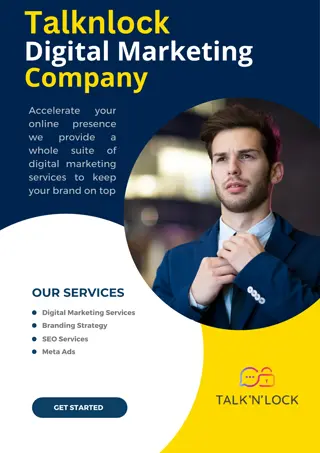 Talknlock Blue And Yellow Digital Marketing Agency Flyer