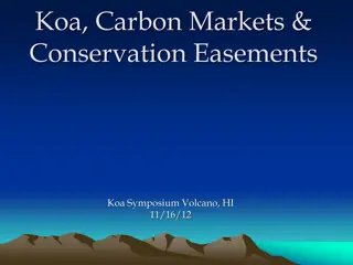 Intersection of Koa, Carbon Markets, and Conservation Easements