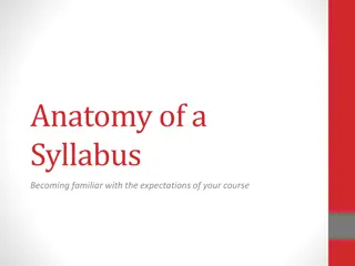 The Anatomy of a Syllabus