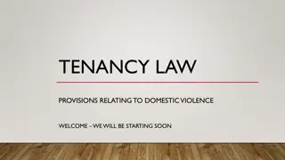 Domestic Violence Provisions in Tenancy Law