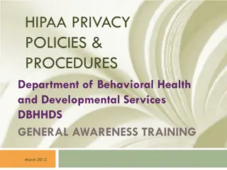 Overview of HIPAA Privacy and Security Regulations