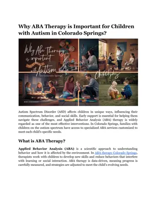 Why ABA Therapy is Important for Children with Autism in Colorado Springs_