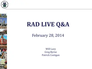 RAD Live Q&A - Program Update and Early Predictions