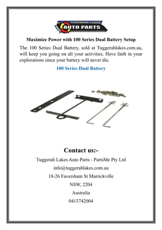 Maximize Power with 100 Series Dual Battery Setup