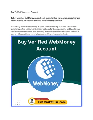 Buy Verified Webmoney Account