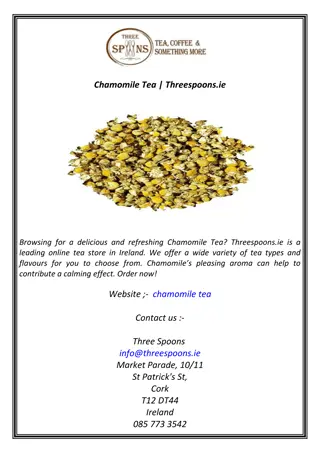 Chamomile Tea  Threespoons.ie