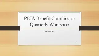 PEIA Benefit Coordinator Quarterly Workshop Highlights